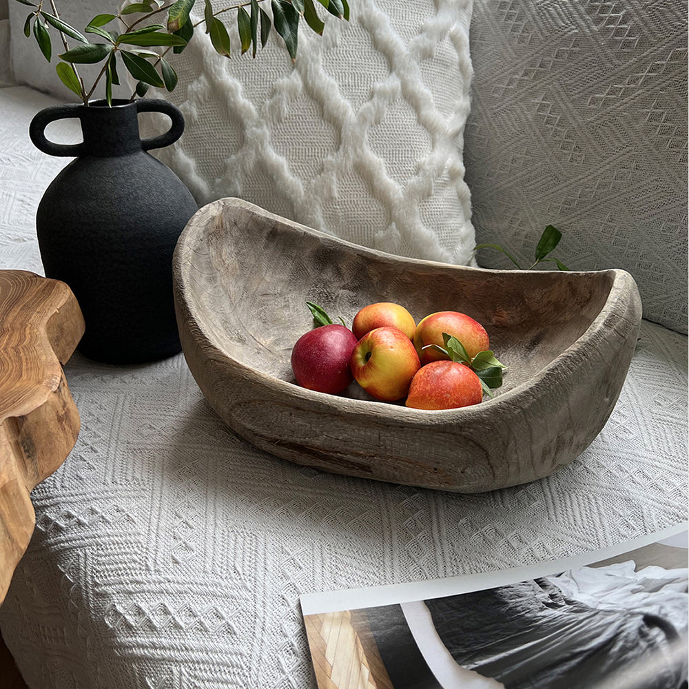 Handmade Solid Wood Decorative Bowl