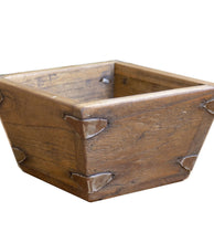 Load image into Gallery viewer, Vintage Square Tapered Wood Box Container
