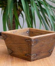 Load image into Gallery viewer, Vintage Square Tapered Wood Box Container
