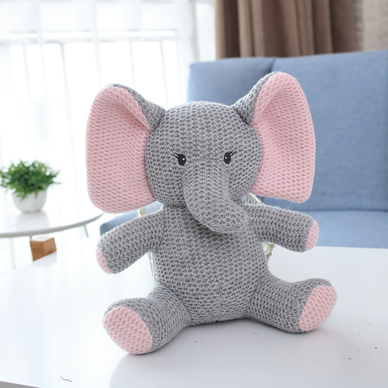 Knit Crochet Elephant Handmade Stuffed Toy
