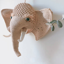 Load image into Gallery viewer, Handmade straw elephant for home decoration
