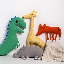 Load image into Gallery viewer, Knitted Dinosaur Soft Stuffed Animal Cuddly Toy
