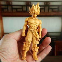 Load image into Gallery viewer, Wood Hand Carved Super Saiyan Goku Figurine 
