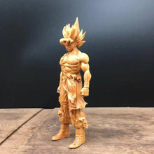 Load image into Gallery viewer, Wood Hand Carved Super Saiyan Goku Figurine
