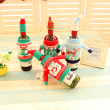 Load image into Gallery viewer, Christmas Wine Bottle Cover Knited Sweater

