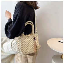 Load image into Gallery viewer,  Tassel Straw Bag Summer Beach Tote Bag
