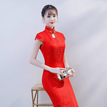 Load image into Gallery viewer, Long Bridal Wedding Qipao Dress
