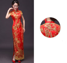 Load image into Gallery viewer, Chinese Lace Cheongsam Dress for Wedding
